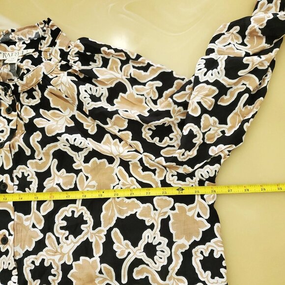 TWRHLL by Christie Brinkley Smocked Button-down Floral Blouse Size 1X - Picture 7 of 11